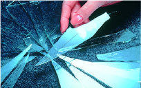 ガラス破片によるケガを防ぐ